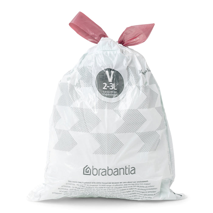 Brabantia Type V PerfectFit Jaarverpakking Afvalzak 2-3 Liter - 200 Stuks