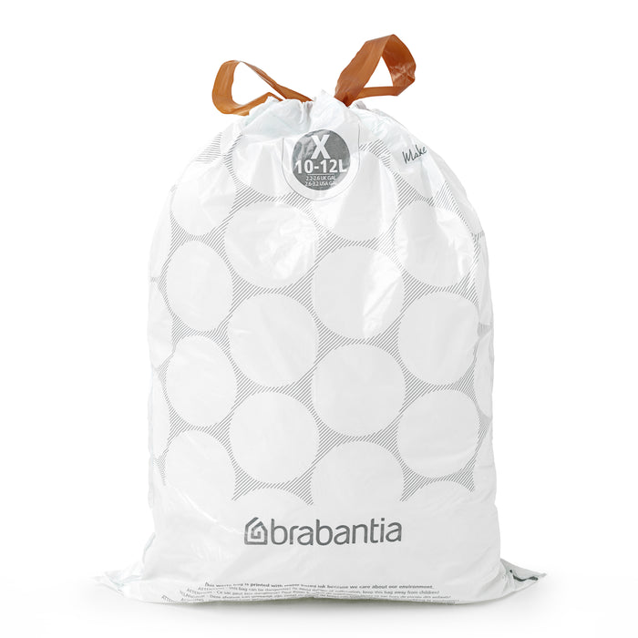 Brabantia Type X PerfectFit Jaarverpakking Afvalzak 10-12 Liter - 200 Stuks
