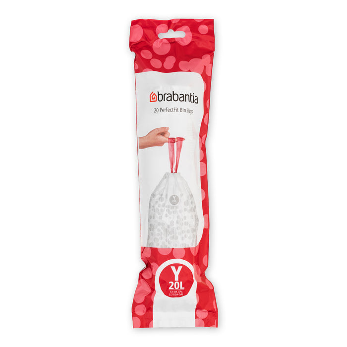 Brabantia Type Y PerfectFit Jaarverpakking Afvalzak 20 Liter - 120 Stuks