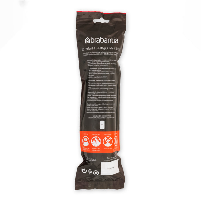 Brabantia Type Y PerfectFit Jaarverpakking Afvalzak 20 Liter - 120 Stuks