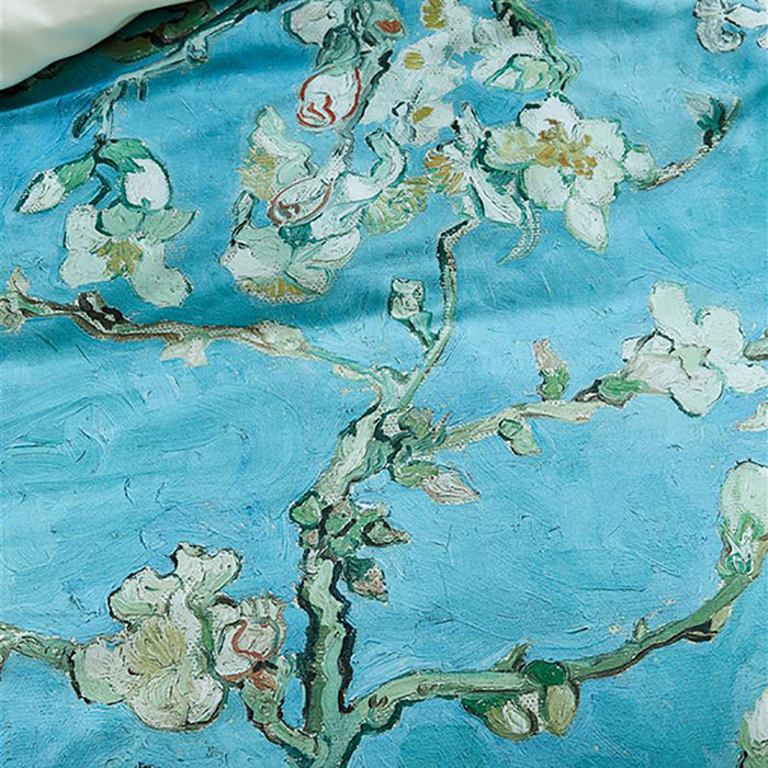 Beddinghouse x Van Gogh Museum Almond Blossom Dekbedovertrek 260 x 200/220 cm - Blauw