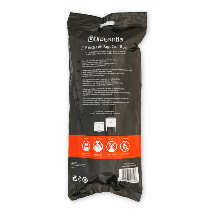 Brabantia Type R PerfectFit Jaarverpakking Afvalzak 36 Liter - 120 Stuks