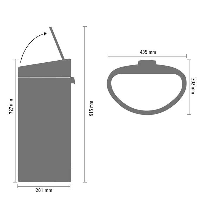 Brabantia Touch Bin New Afvalemmer 40 Liter