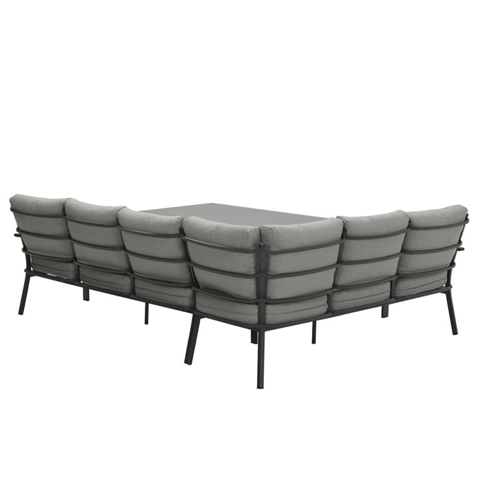 Garden Impressions Senja lounge dining set 3-delig links-d. grijs