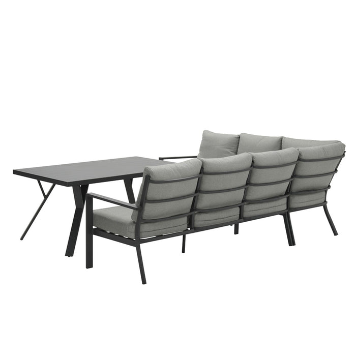 Garden Impressions Senja lounge dining set 3-delig links-d. grijs