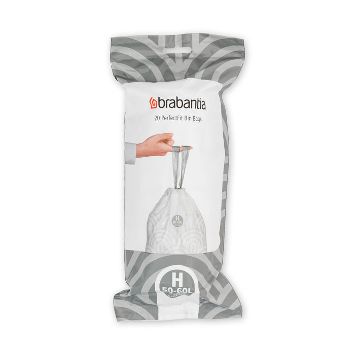 Brabantia Type H PerfectFit Jaarverpakking Afvalzak 50-60 Liter - 120 Stuks