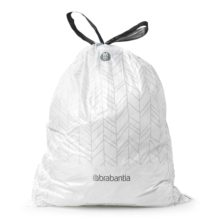 Brabantia Type M PerfectFit Jaarverpakking Afvalzak 60 Liter - 120 Stuks