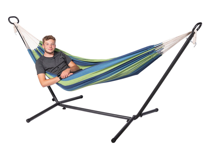 123Hammock Hangmat met Standaard Eénpersoons Pine Single Groen