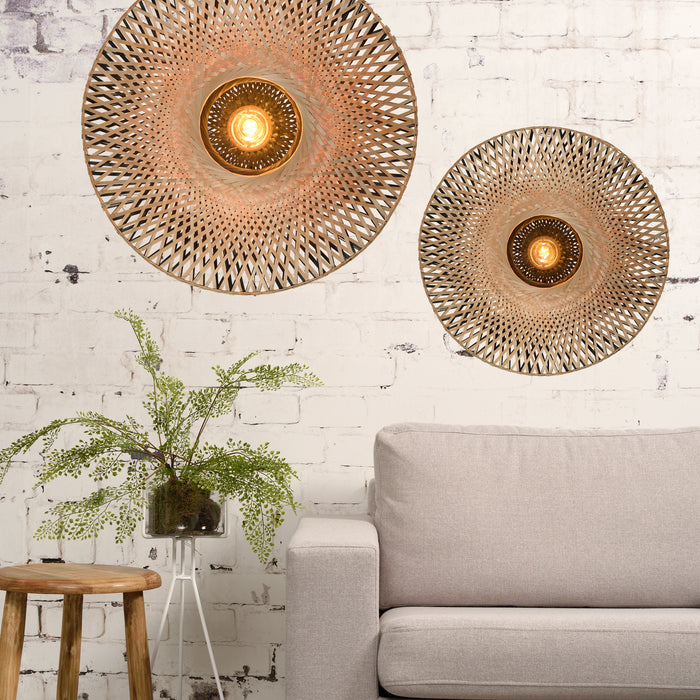 GOOD&MOJO Kalimantan Wandlamp Rond - Ø60cm - Naturel