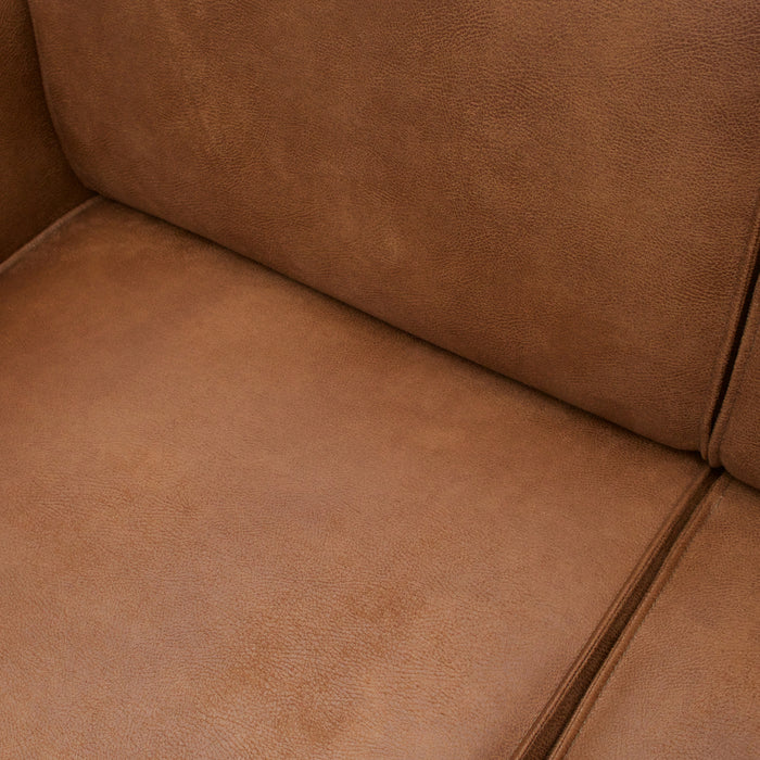 WOOOD Statement 4-zitsbank - Eco-leder - Cognac