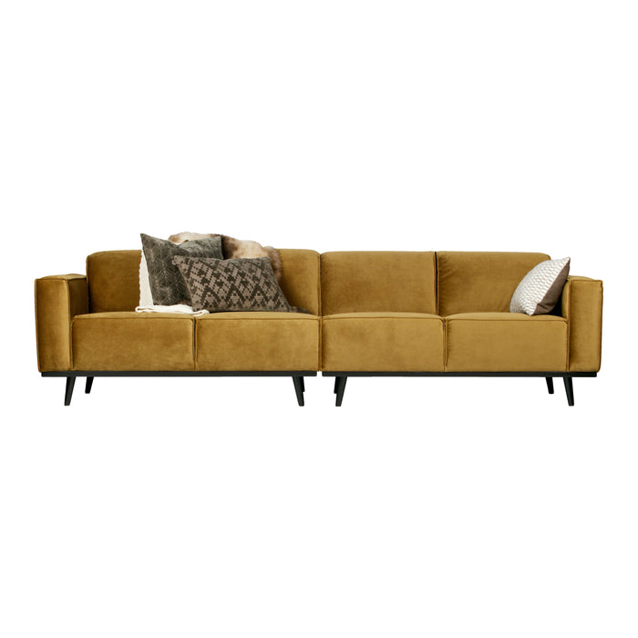 WOOOD Statement 4-zitsbank - Fluweel - Honey Yellow