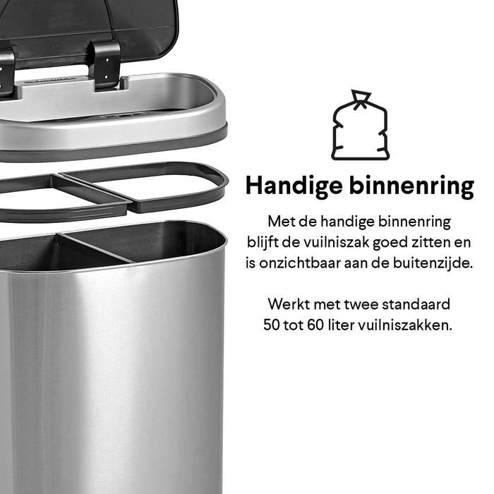 Homra Qubix Sensor Afvalemmer 70 Liter (2x35 Liter)