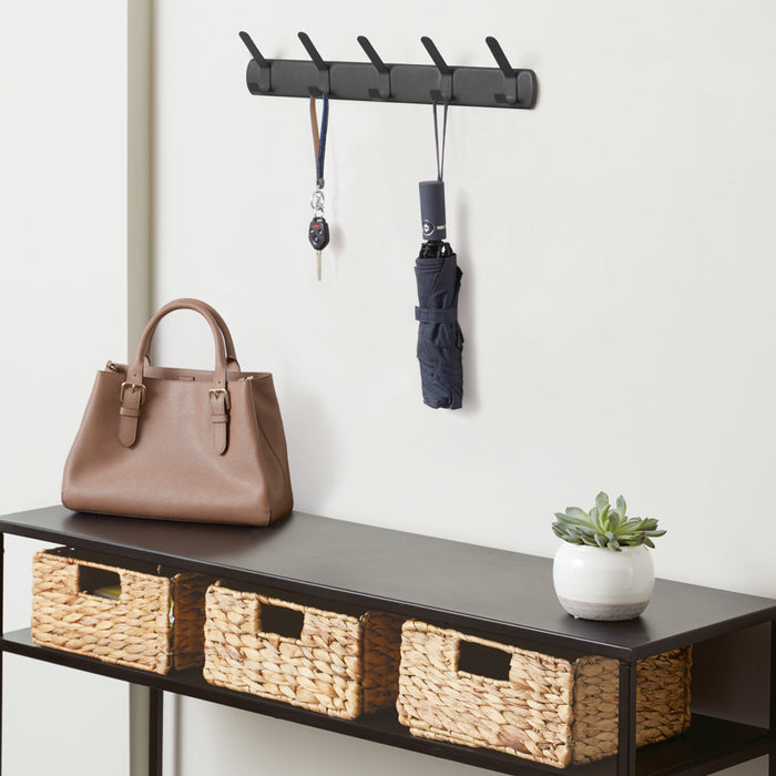 iDesign Kapstok wand - Zwart - Kapstok - 5 haken