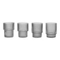 ferm LIVING Ripple Drinkglazen Set van 4 - Smoked Grey