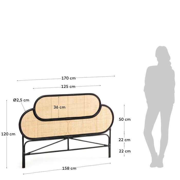 Kave Home Lalita Hoofdbord Zwart