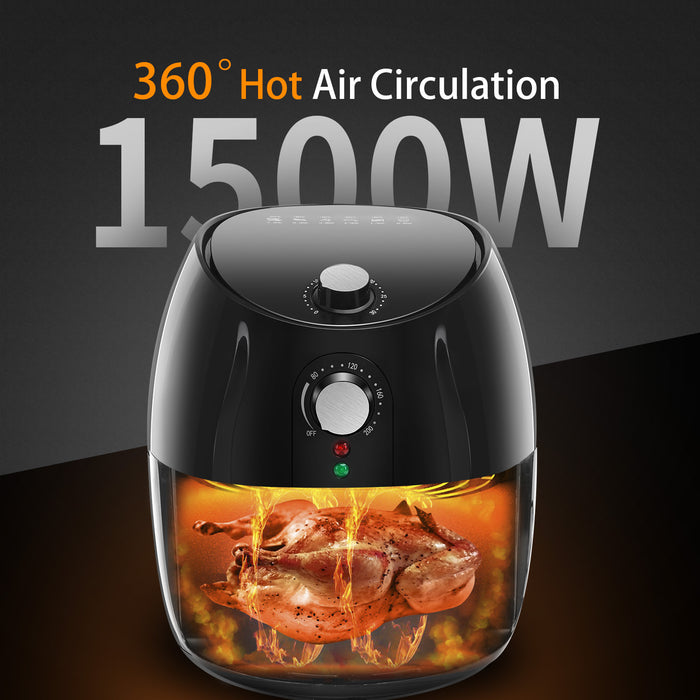 Aigostar Hayden 30PYC - Airfryer - Hetelucht Friteuse - Zwart