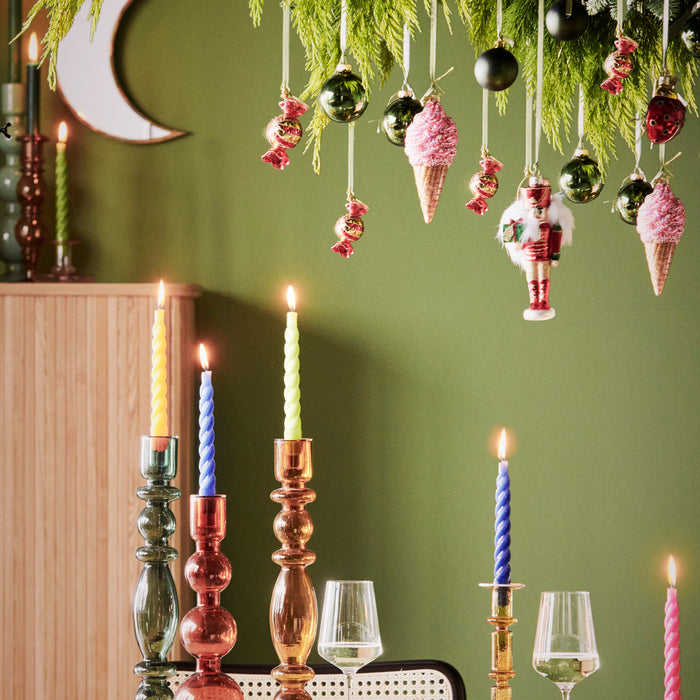 HAY Flare Kandelaar Tall  - Geel & Wit