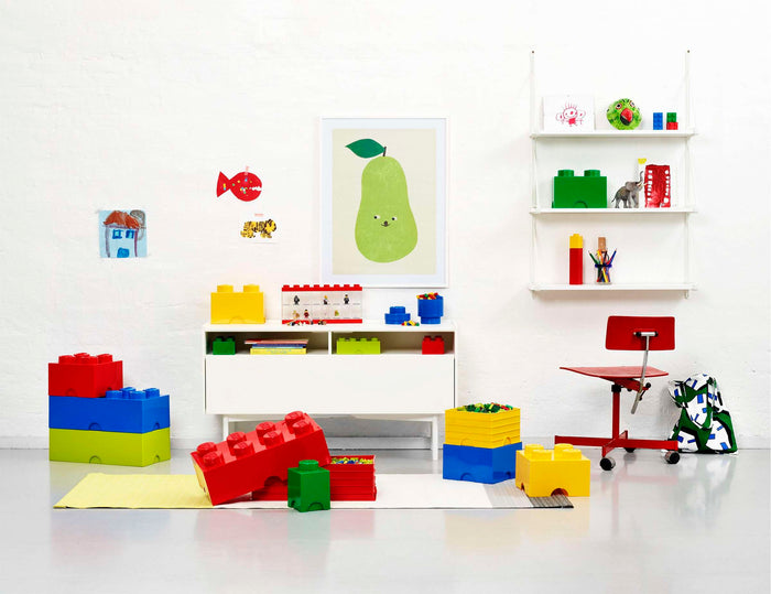 LEGO - Opbergbox Brick 4, Geel - LEGO