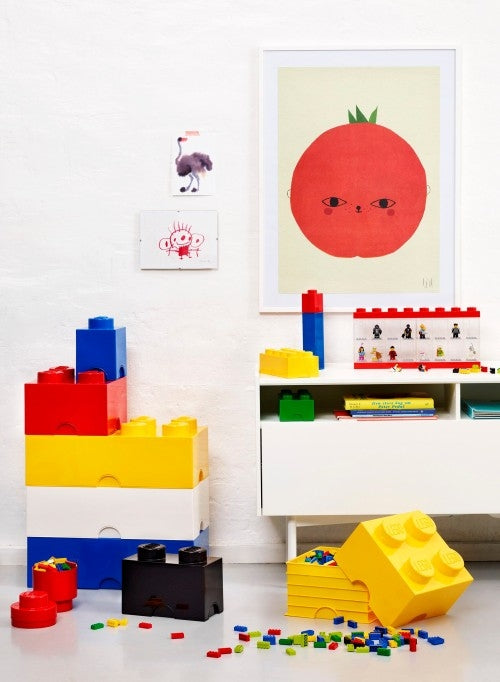 LEGO - Opbergbox Brick 4, Geel - LEGO