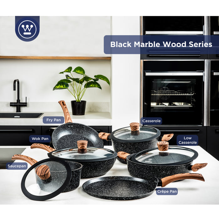 Westinghouse Steelpan  20 cm Black Marble Wood