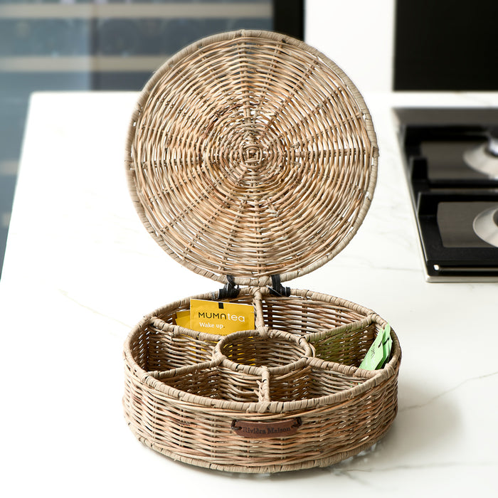 Riviera Maison RR Tea Box Round -  27.0x27.0x8.0 cm