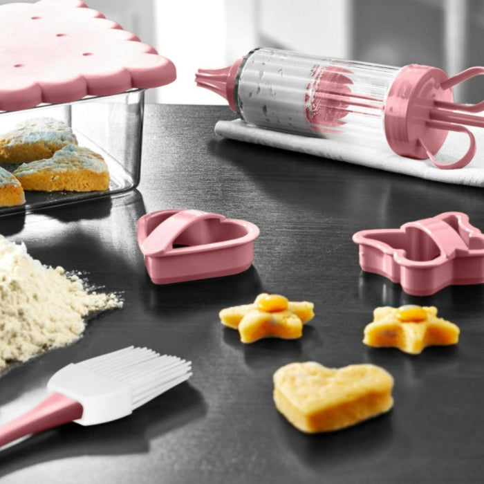 Orange85 Bakset voor Koekjes 15-delig Kinderen Roze Bakgerei