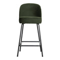WOOOD Vogue Barkruk H 89 cm - Fluweel - Onyx