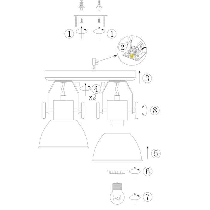 Mexlite Plafondlamp Gearwood 7969G Groen
