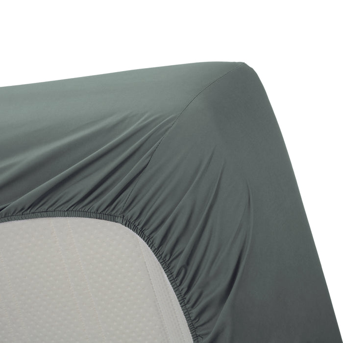 Ambiante Cotton Uni Hoeslaken 180 x 210/220 cm - Groen