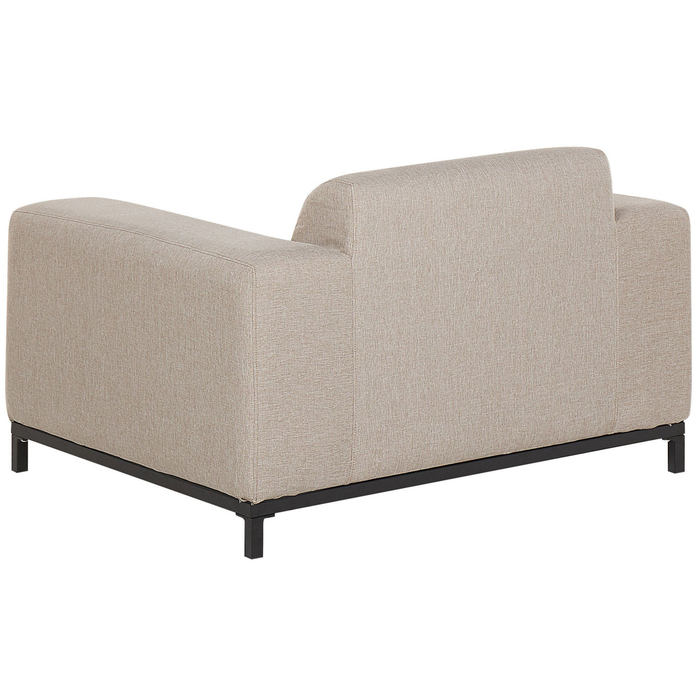 Beliani - ROVIGO - Loungeset voor 5 - Beige|Zwart - Polyester