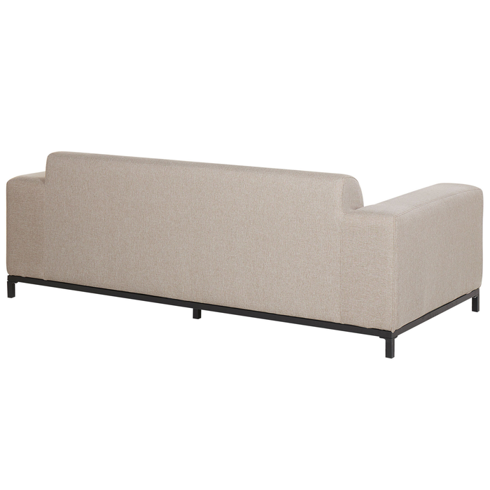 Beliani - ROVIGO - Loungeset voor 5 - Beige|Zwart - Polyester