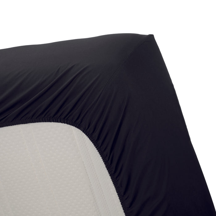Ambiante Cotton Uni Hoeslaken 180 x 210/220 cm - Zwart