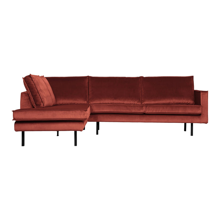WOOOD Rodeo Hoekbank Links - Velvet -  Chestnut