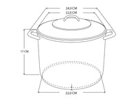 Lite-Body Soeppan|Stamppotpan - Ø22cm|6ltr - Emaille Mint - Inductie