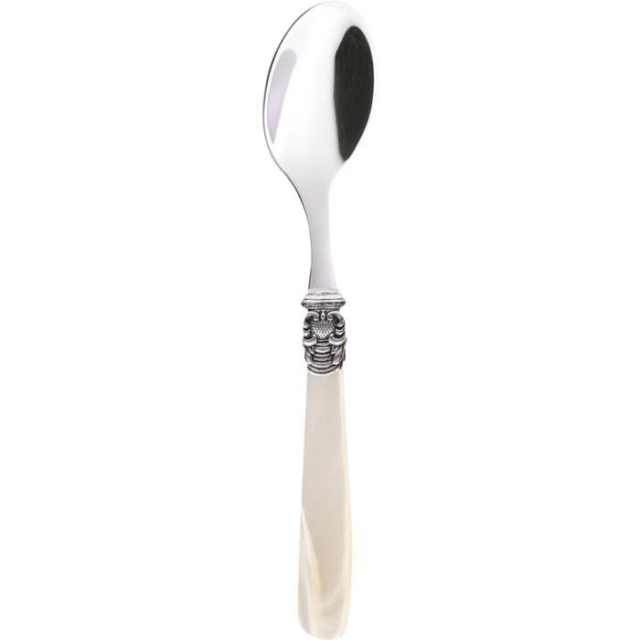Eme Koffielepel Mona Lisa 14.4 cm 18|10 Zilver Offwhite 6 stuks