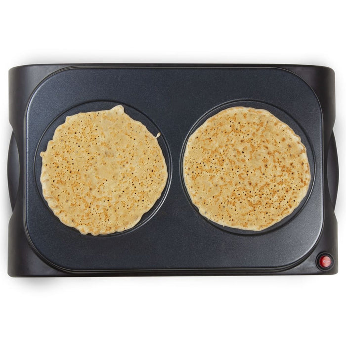 DOMO Crêpe- en pannenkoekenmaker dubbel DO8715P 1000 W zwart
