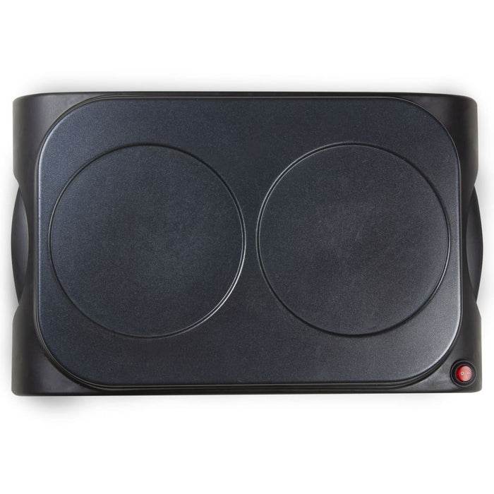 DOMO Crêpe- en pannenkoekenmaker dubbel DO8715P 1000 W zwart