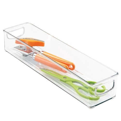 Opbergbox met Handvaten, 10.2 x 40.6 x 7.6 cm,  Stapelbaar, Kunststof,