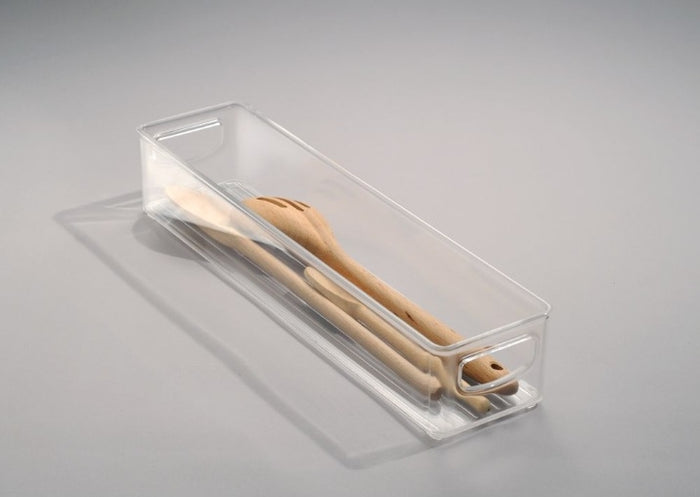 Opbergbox met Handvaten, 10.2 x 40.6 x 7.6 cm,  Stapelbaar, Kunststof,