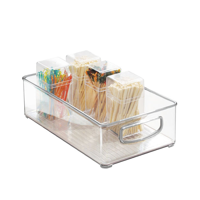 Opbergbox met Handvaten, 10.2 x 40.6 x 7.6 cm,  Stapelbaar, Kunststof,