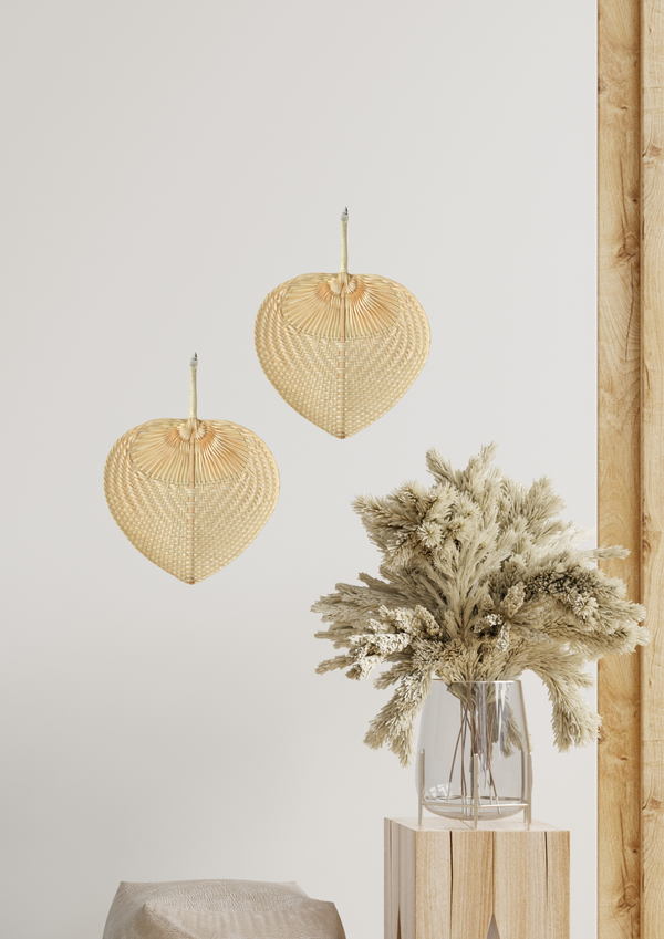 Bali Lifestyle | Waaiers Naturel | Set van 2 | 30x40