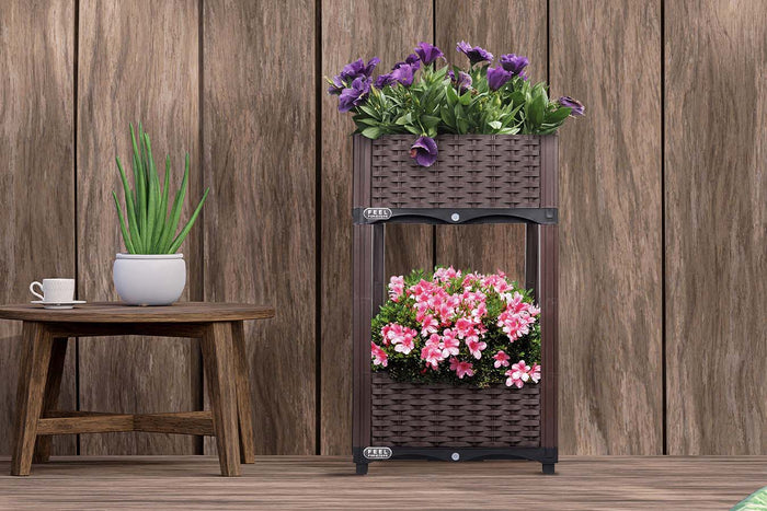 Feel Furniture - buiten plantenbak - Theta - Donkerbruin