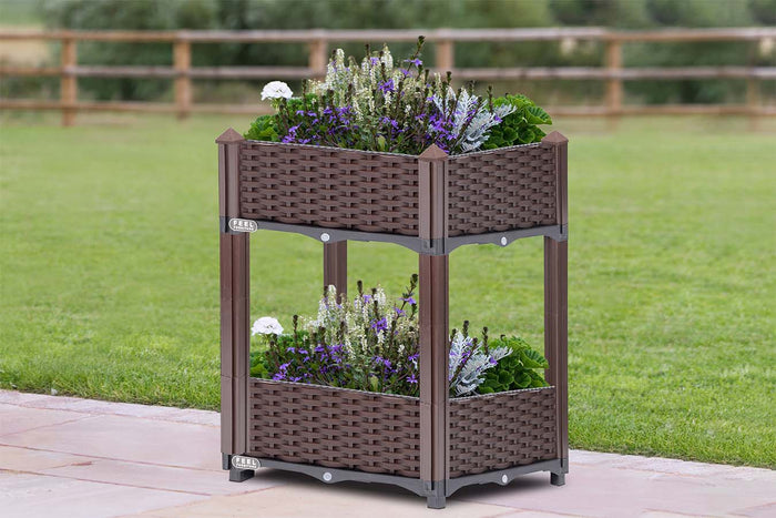 Feel Furniture - buiten plantenbak - Theta - Donkerbruin
