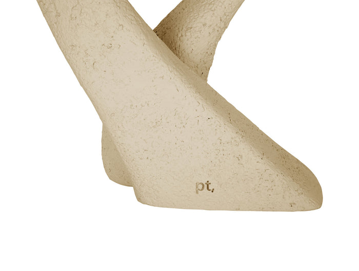 present time - Statue Abstract Art Bow polyresin sand brown