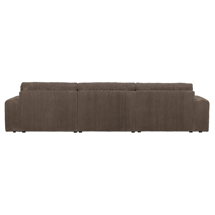 WOOOD Date Chaise Longue Links - Grove Ribstof - Mud - 78x316x162