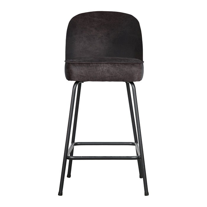 WOOOD Vogue Barkruk H 89 cm - Ecoleer - Zwart