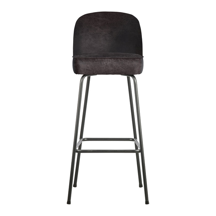 WOOOD Vogue Barkruk H 103 cm - Ecoleer - Zwart