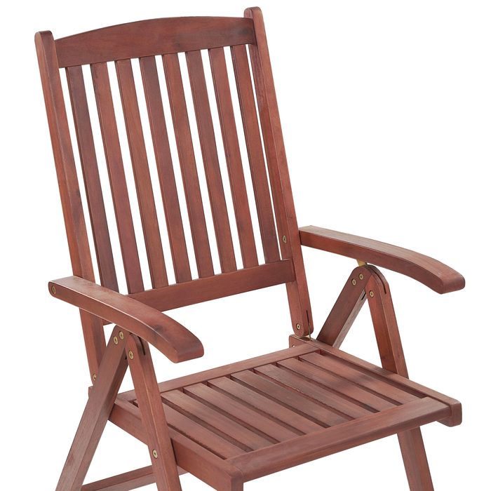 Beliani - TOSCANA - Tuinstoel - Donkere houtkleur - Acaciahout