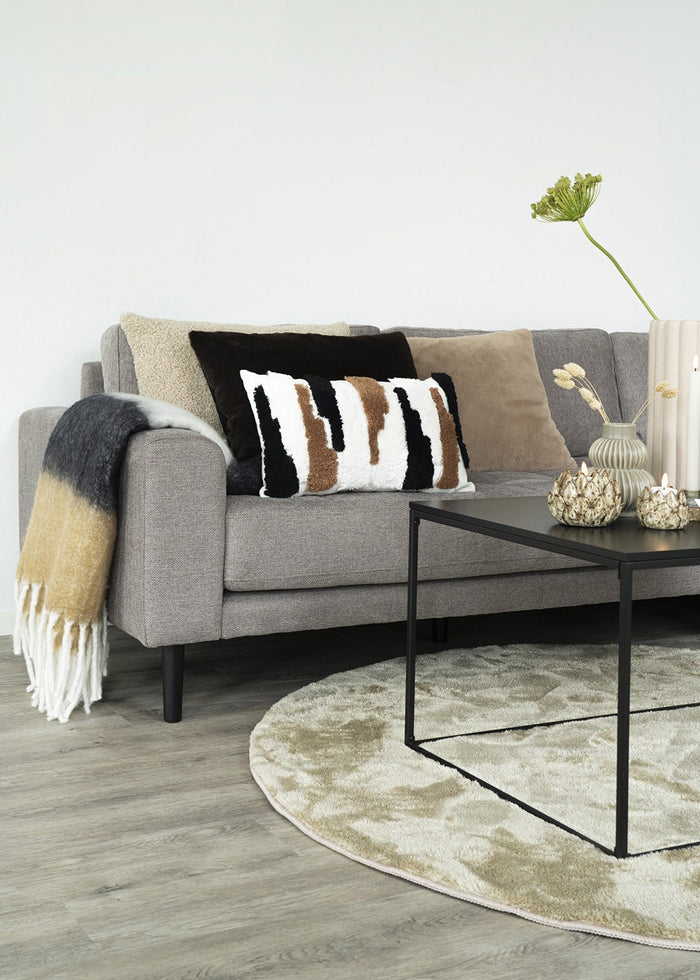 Artichok Sinta plaid wit|zwart|bruin - 170 x 130 cm