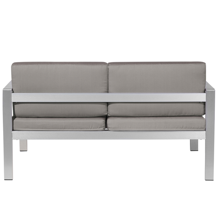 Beliani - SALERNO - Tuinbank - Donkergrijs - Aluminium